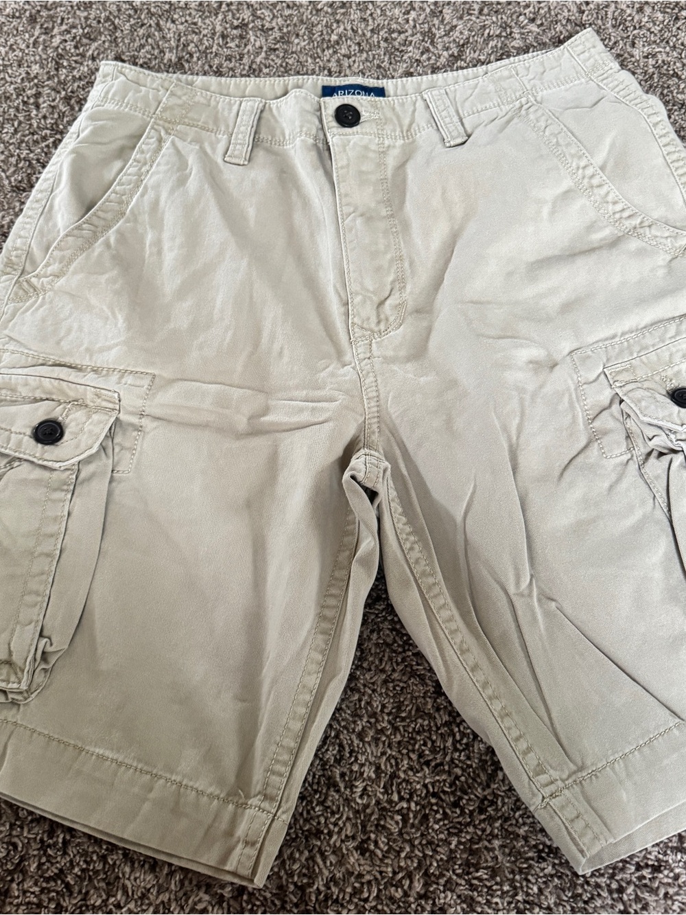 Arizona Jean Company Light Beige Cargo Shorts for Men